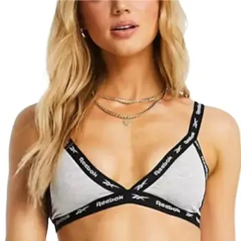 Reebok Bh Dotty Triangle Bra Grå bomuld Small Dame