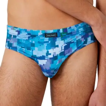 Bruno Banani Pixel Star Sportslip Brief Blå Mønster polyester Small Herre