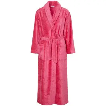 Damella Modal Terry Robe Rosa Small Dame