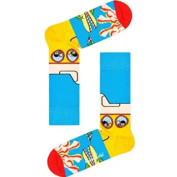 Happy socks Strømper Beatles Yellow Submarine Sock Blå bomuld Str 41/46