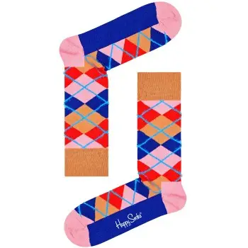 Happy socks Strømper Argyle Crew Sock Brun bomuld Str 36/40