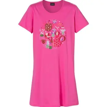 Trofe Tea Time Big Tee Rosa bomuld Small Dame