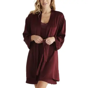 Damella 94001 Robe Vinrød  silke Medium Dame