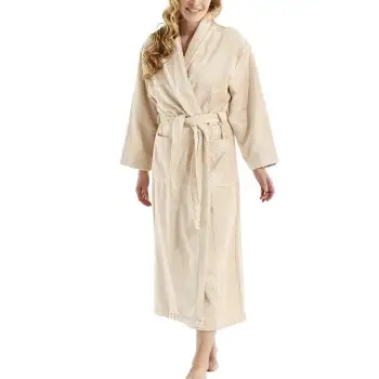 Damella Modal Terry Robe Sand Small Dame