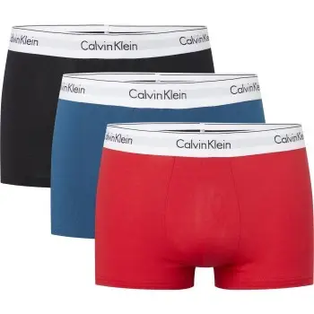 Calvin Klein 3P Modern Cotton Stretch Trunk Rød/Blå bomuld Large Herre