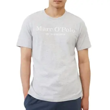 Marc O Polo Organic Cotton Basic SS Pyjama Grå/Blå økologisk bomuld Medium Herre