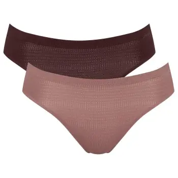 Sloggi Trusser 6P ZERO Motion Ultra High Leg Brief Brun polyester Small Dame