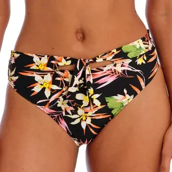 Freya Savanna Sunset High Waist Bikini Brief Sort blomstret Small Dame