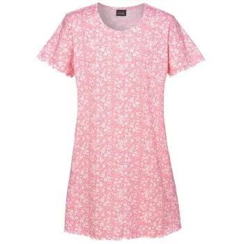 Trofe Sweet Flower Woman Dress Rosa Mønster  bomuld Medium Dame