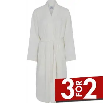 JBS of Denmark Bamboo Waffel Bathrobe Hvid Small Dame