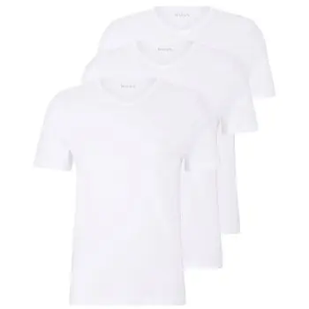 BOSS 3P V-Neck Classic T-shirt Hvid bomuld Small Herre