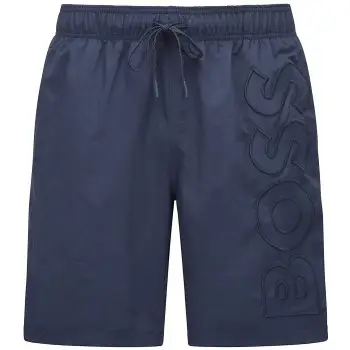 BOSS Badebukser Whale Swimshorts Blå polyamid Small Herre