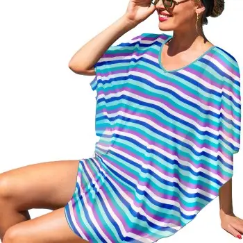 Wiki Florina Beach Poncho Flerfarvet nylon L/XL Dame