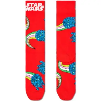 Happy socks Strømper Star Wars Millennium Falcon Sock Rød bomuld Str 41/46