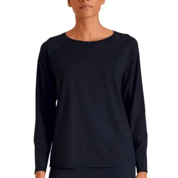 Calida DSW Balancing Long Sleeve Shirt Mørkblå modal Small Dame