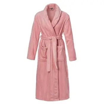 Trofe Braid Fleece Robe Rosa polyester Medium Dame