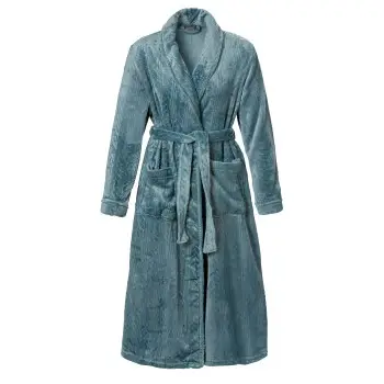 Trofe Braid Fleece Robe Turkise polyester Medium Dame