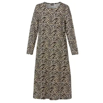 Trofe Zebra Long Sleeve Dress Flerfarvet bomuld Small Dame