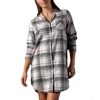 Trofe Flannel Nightdress Rudet bomuld Medium Dame