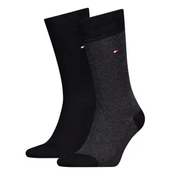 Tommy Hilfiger Strømper 2P Men Birdeye Sock Sort Str 39/42 Herre