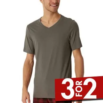 Schiesser Mix Plus Relax T Shirt Brun 50 Herre