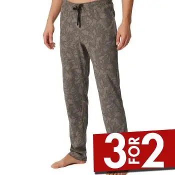 Schiesser Mix Plus Relax Long Pants Brun Mønster bomuld 50 Herre