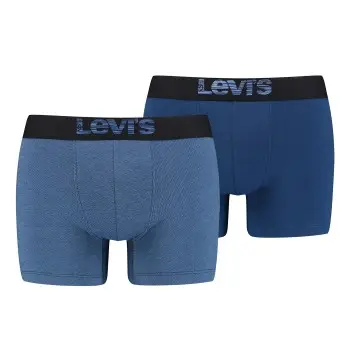 Levis 2P Men Optical Illussion Boxer Brief Marine/Blå bomuld Medium Herre