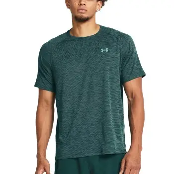 Under Armour Tech Textured SS Shirt Grøn polyester Medium Herre