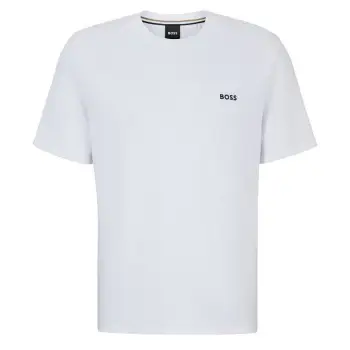 BOSS Waffle T Shirt Hvid Medium Herre