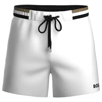 BOSS Badebukser Atoll Swim Shorts Hvid polyester Small Herre