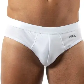 FILA Basic Brief Hvid bomuld Medium Herre