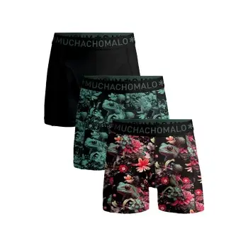 Muchachomalo 3P Cotton Stretch Boxer Rød/Grøn bomuld X-Large Herre