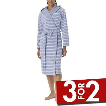 Schiesser Women Terry Bathrobe Grå Small Dame