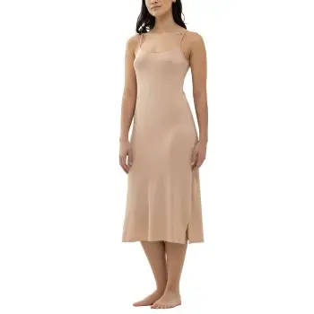 Mey Emotion Long Body Dress Beige 38 Dame