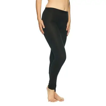 Lady Avenue Bamboo Long Leggings Sort Bambus Small Dame