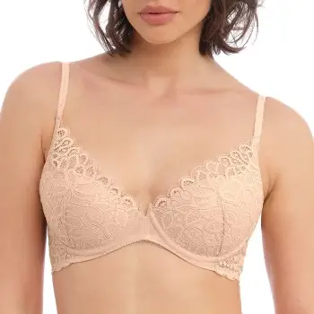 Wacoal Bh Raffine Plunge Push Up Bra Beige A 70 Dame