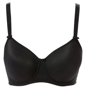 Trofe Sanna Underwire Stripe Bra Bh Sort B 70 Dame