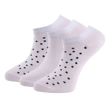 Trofe Cotton Dot Sneaker Socks Strømper 3P Hvid Str 39/42 Dame