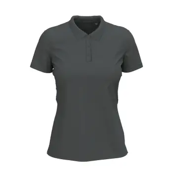 Stedman Claire Short Sleeve Polo Mørkgrå  ringspundet bomuld Small Dame