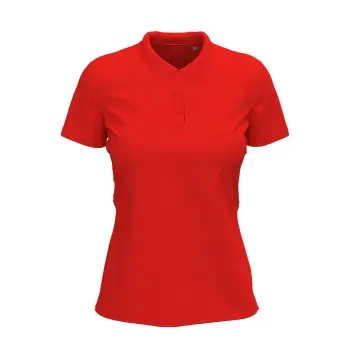 Stedman Claire Short Sleeve Polo Rød ringspundet bomuld Small Dame