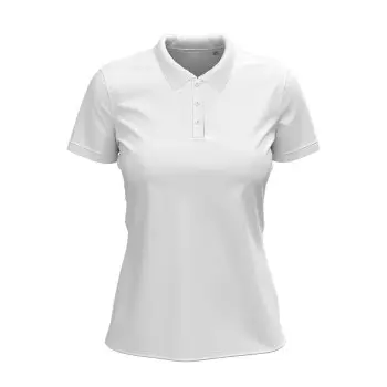 Stedman Claire Short Sleeve Polo Hvid ringspundet bomuld Small Dame