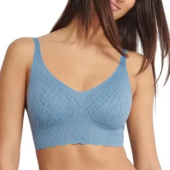 Sloggi Bh ZERO Feel Bliss Bralette Lyseblå Large Dame