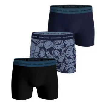 Björn Borg 3P Cotton Stretch Boxer 1721 Blå/Blå bomuld X-Large Herre