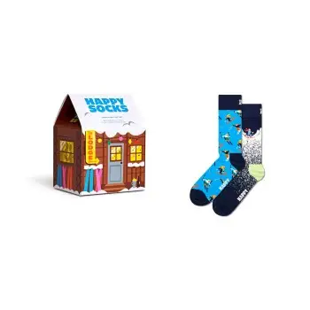 Happy socks Strømper 2P Skiing Chalet Gift Set Flerfarvet Str 41/46