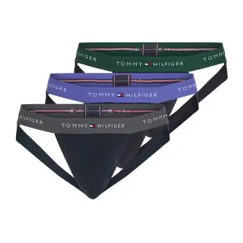 Tommy Hilfiger 3P WB Jockstrap Flerfarvet økologisk bomuld Medium Herre