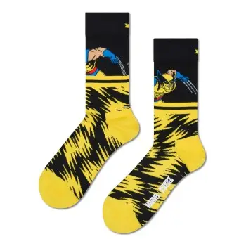 Happy socks Strømper Marvel X-Men Wolverine Sock Sort bomuld Str 41/46