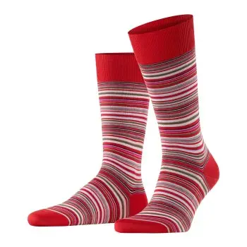 Falke Strømper Microblock Socks Rød Mønster  bomuld Str 43/44 Herre