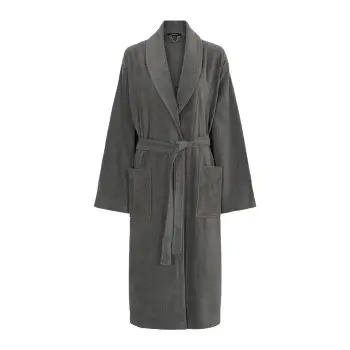 Decoy Long Terry Robe With Hood Grå polyester Small Dame