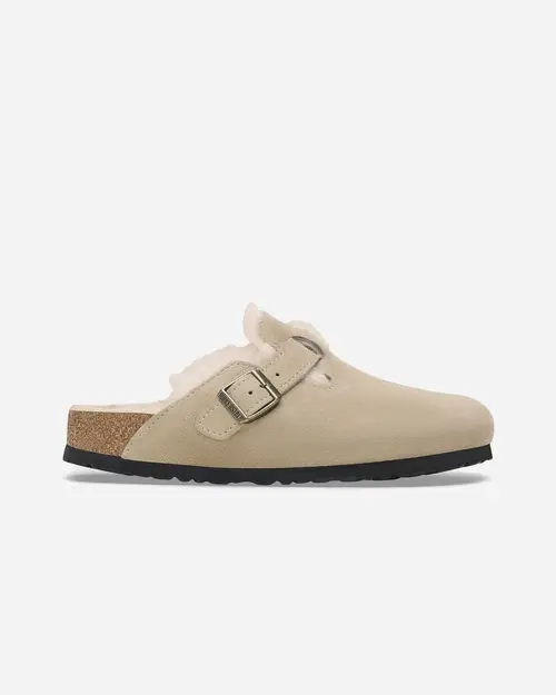 Boston Shearling Suede Leather/Fur Narrow - Taupe