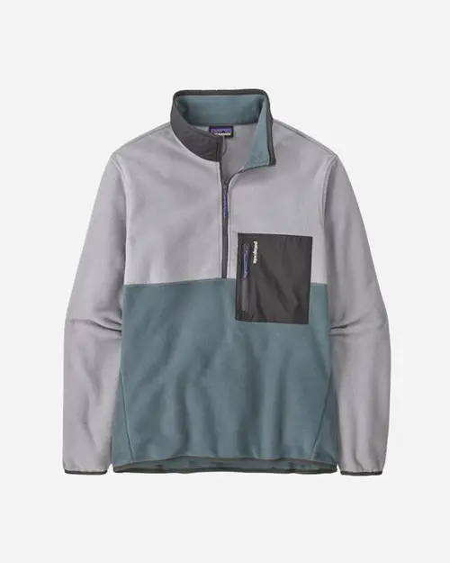 M's Microdini 1/2 Zip P/O - Nouveau Green w/Salt Grey